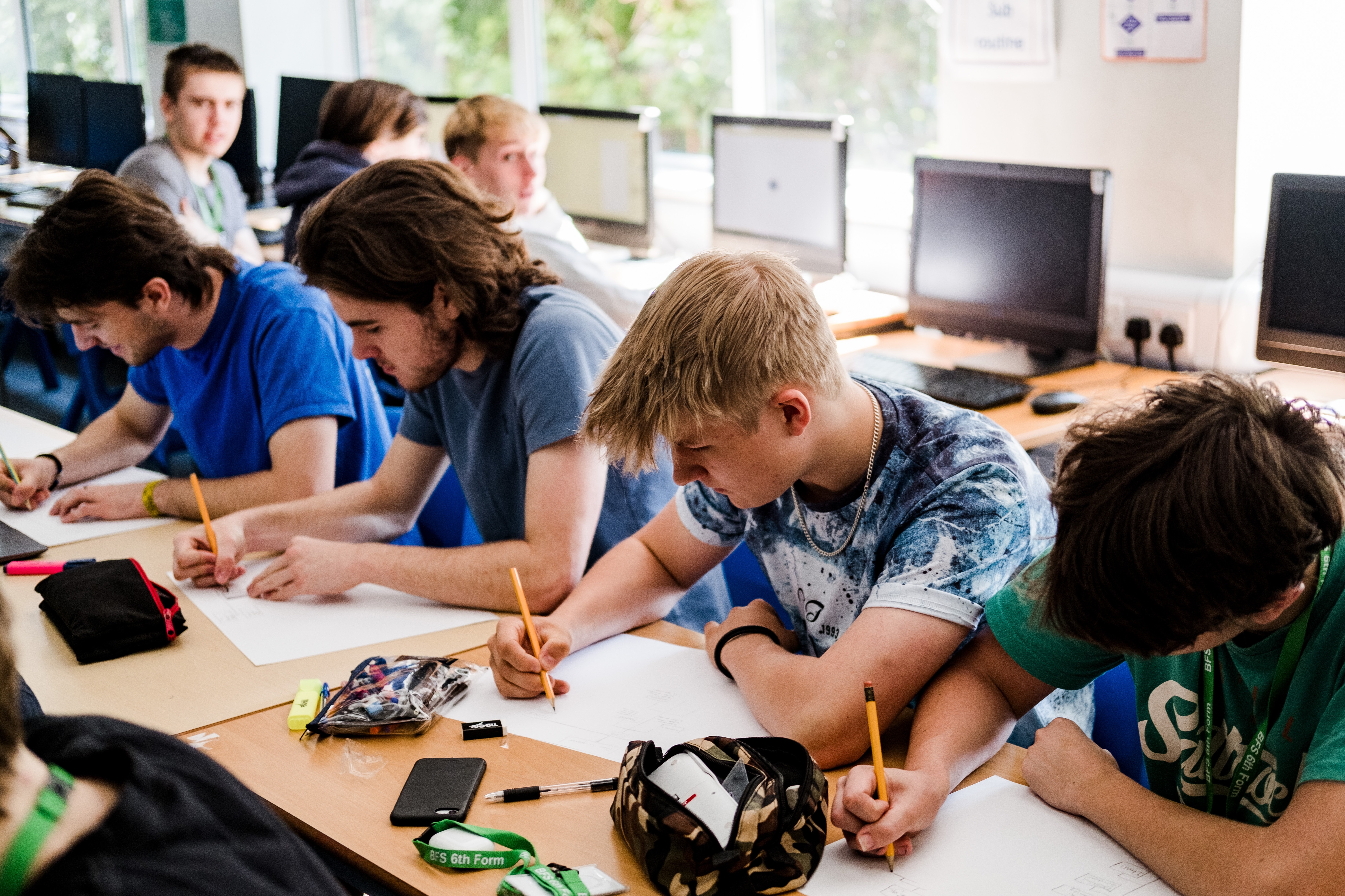 Mrs Susan King with students